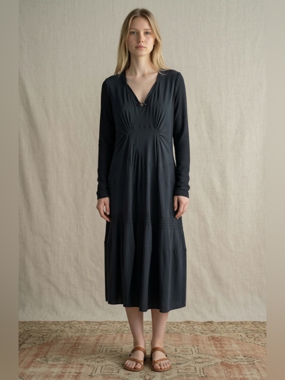 MC PLANET LONG SLEEVE LAGENLOOK BUSINESS CASUAL DRESS USA SZ 14